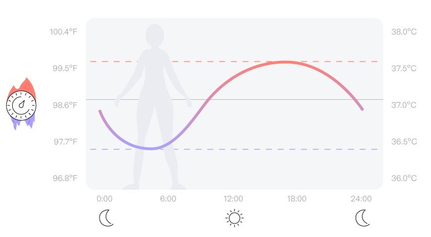 normal body temperature diagram