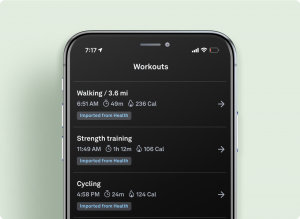 View Workouts in Oura App
