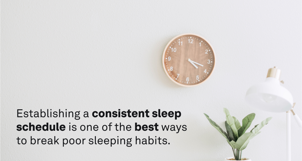 Establishing a consistent sleep schedule