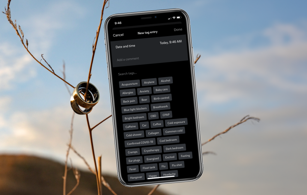 Using Oura App to Track Tags