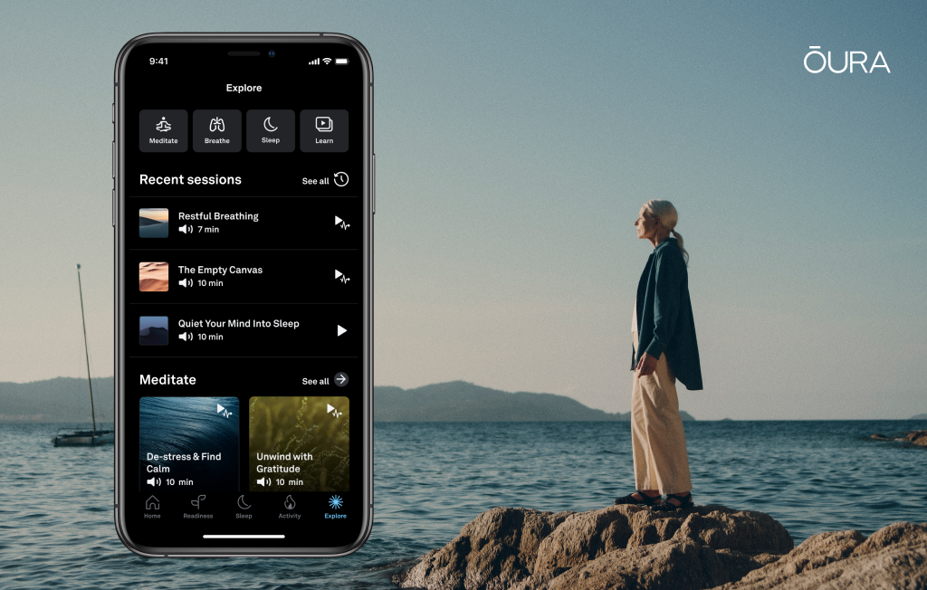 Oura App Explore Tab Screenshot