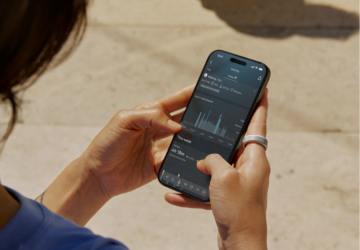 Person checking the Oura App