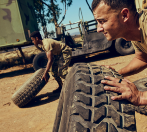 service members wearing Oura Rings are training in a desert environment