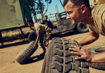 service members wearing Oura Rings are training in a desert environment