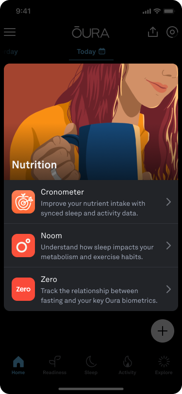 Oura Integration: Nutrition Apps