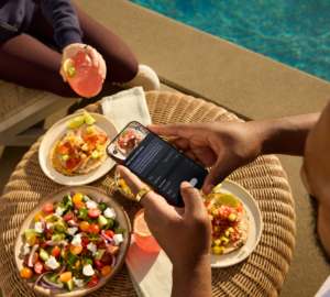 Man wearing Oura Ring taking a picture of food