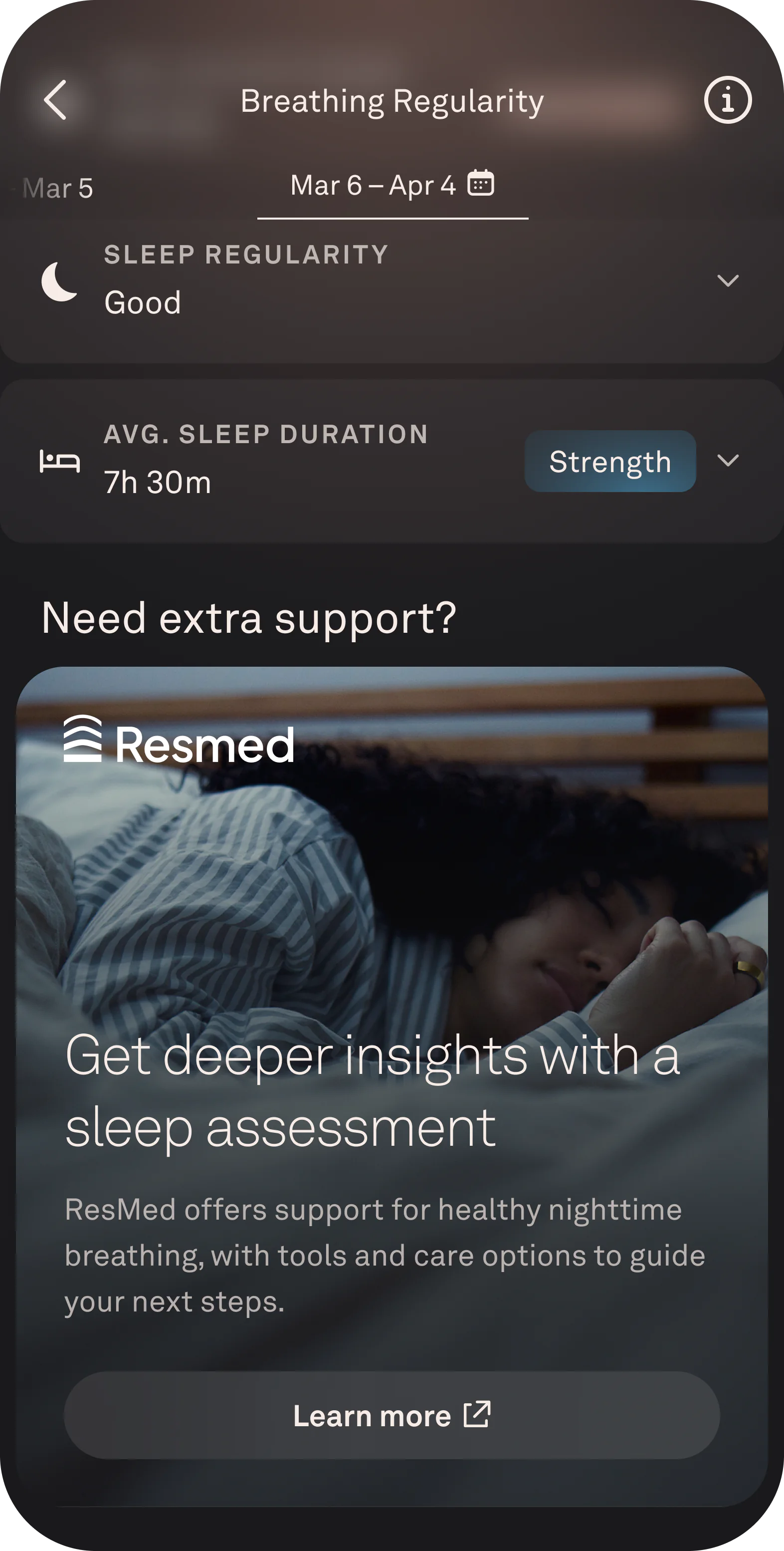 Resmed x Oura Screenshot 1