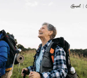 Couple hiking wearing Oura Ring